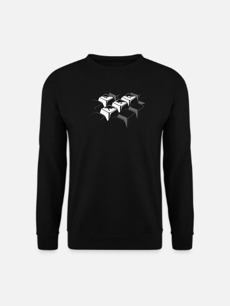 wasd gaming games Spiel Tastatur Gamer PC Symbol - Unisex Pullover - Schwarz