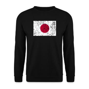 Japan flag Japan Fahne flag Flagge bandera - Unisex Sweatshirt - black - Front - Alina (178cm) & Michal (187cm)