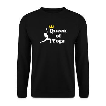 Queen of Yoga - Unisex Pullover - Schwarz - Vorne - Alina (178cm) & Michal (187cm)