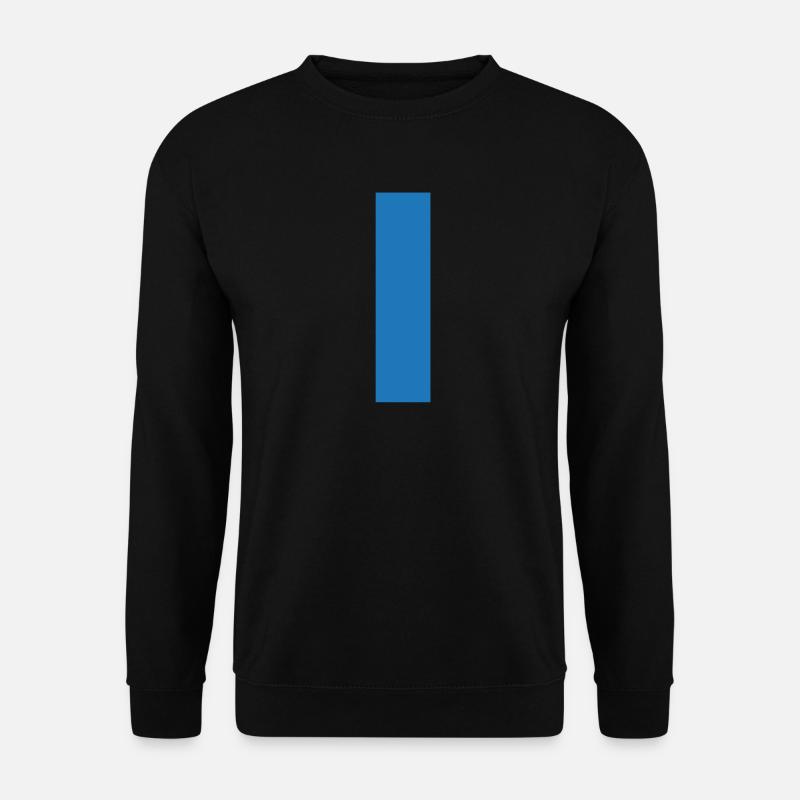 Blauer Strich auf T-Shirt Pullover - Unisex Pullover - Schwarz