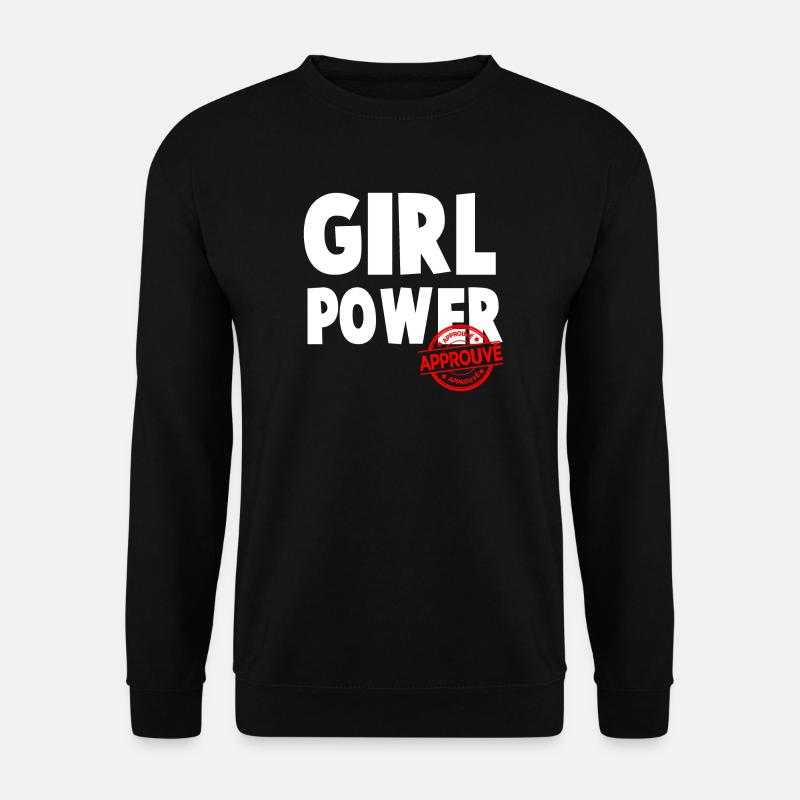 Girl Power Mutiges Drehbuch-Design - Unisex Pullover - Schwarz