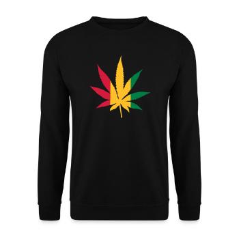 Cannabis Rastafari - Unisex Pullover - Schwarz - Vorne - Alina (178cm) & Michal (187cm)