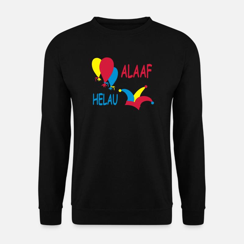 Farbenfrohe Karneval und Clown-Illustration - Unisex Pullover - Schwarz