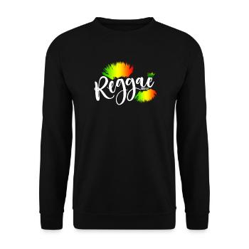 Reggae Rainbow Splash - Unisex Pullover - Schwarz - Vorne - Alina (178cm) & Michal (187cm)