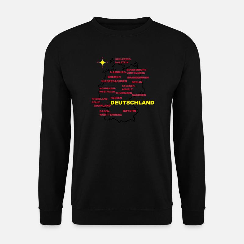 deutschland land karte - Unisex Pullover - Schwarz