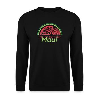 Nature Maui Symbole Melon Fruit Fruits Hawaii - Sweat-shirt Unisexe - noir - Devant - Alina (178cm) & Michal (187cm)