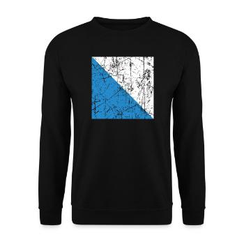 Zurich flag Zuerich Fahne Schweiz Switzerland - Unisex Sweatshirt - black - Front - Alina (178cm) & Michal (187cm)