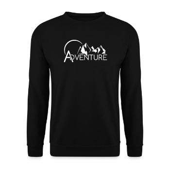Adventure Abenteuer Symbol Icon Grafik Natur Logo - Unisex Pullover - Schwarz - Vorne - Alina (178cm) & Michal (187cm)