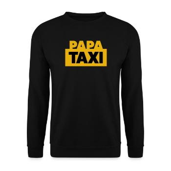 Papa Taxi - Unisex Pullover - Schwarz - Vorne - Alina (178cm) & Michal (187cm)