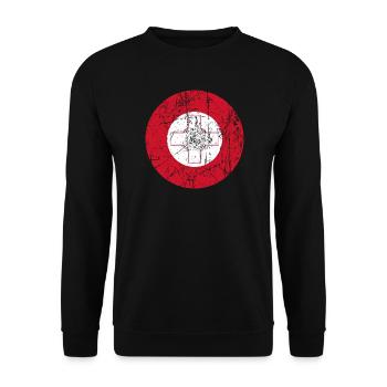 aeronautica Malta air force roundel Luftwaffe - Unisex Sweatshirt - black - Front - Alina (178cm) & Michal (187cm)