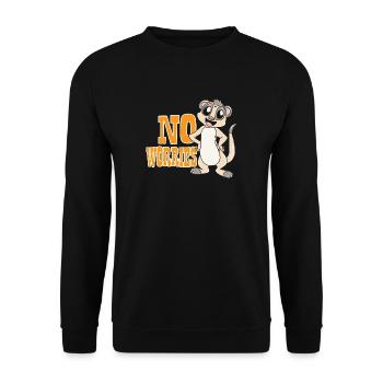 suricates - Sweat-shirt Unisexe - noir - Devant - Alina (178cm) & Michal (187cm)