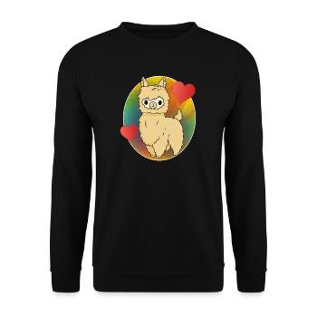 Alpagas - Sweat-shirt Unisexe - noir - Devant - Alina (178cm) & Michal (187cm)