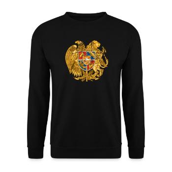 Armoiries Arménie Wappen Armenien emblème blason - Sweat-shirt Unisexe - noir - Devant - Alina (178cm) & Michal (187cm)