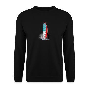 Windsurfing - Unisex Pullover - Schwarz - Vorne - Alina (178cm) & Michal (187cm)