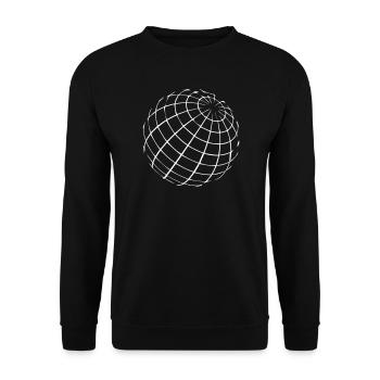 Earth Globe Planet World - Unisex Sweatshirt - black - Front - Alina (178cm) & Michal (187cm)