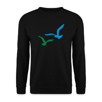 moewen vogel natur - Unisex Pullover - Schwarz - Vorne - Alina (178cm) & Michal (187cm)