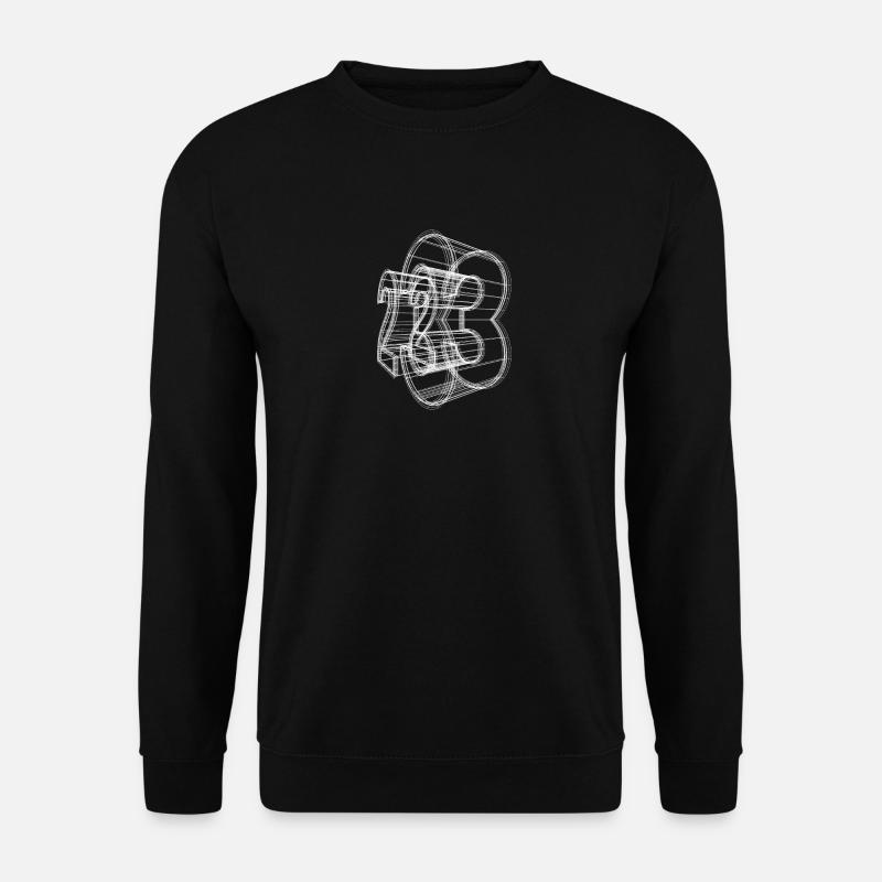 23 3D-Gestell - Unisex Pullover - Schwarz