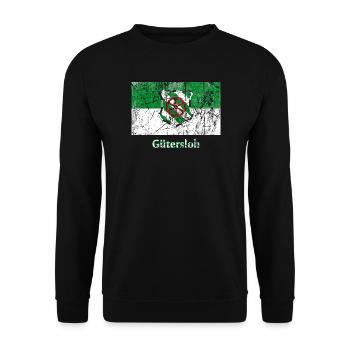 flag Guetersloh Stadtfahne city flag drapeau - Unisex Sweatshirt - black - Front - Alina (178cm) & Michal (187cm)