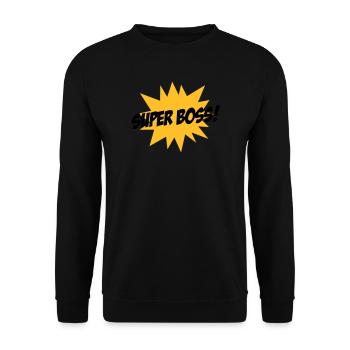 Super Boss ! - Sweat-shirt Unisexe - noir - Devant - Alina (178cm) & Michal (187cm)