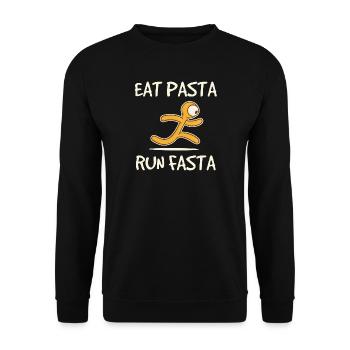 Pasta Asciuta Nudeln Italien Essen Lieblingsessen - Unisex Pullover - Schwarz - Vorne - Alina (178cm) & Michal (187cm)