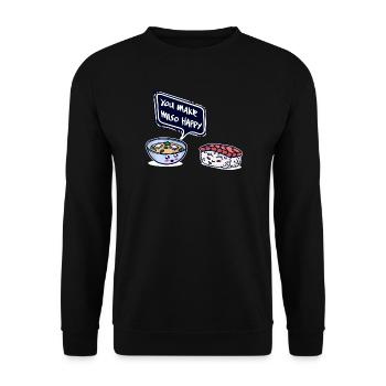 Sushi miso soup favorite food meal meal - Unisex Sweatshirt - black - Front - Alina (178cm) & Michal (187cm)