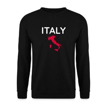 Traditionellstes Italien Souvenir - Unisex Pullover - Schwarz - Vorne - Alina (178cm) & Michal (187cm)