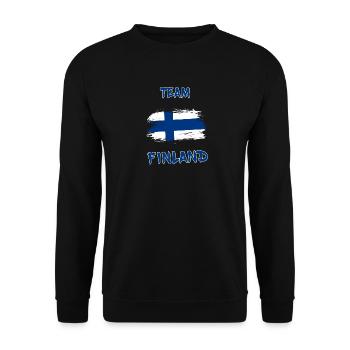 Team Finland / Gift Helsinki Turku Suomi - Unisex Sweatshirt - black - Front - Alina (178cm) & Michal (187cm)