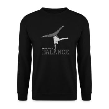Handstand Hand Balance Training Sport Arm Symbol - Sweat-shirt Unisexe - noir - Devant - Alina (178cm) & Michal (187cm)
