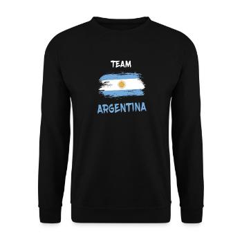 Team Argentina / Gift Buenos Aires - Unisex Sweatshirt - black - Front - Alina (178cm) & Michal (187cm)