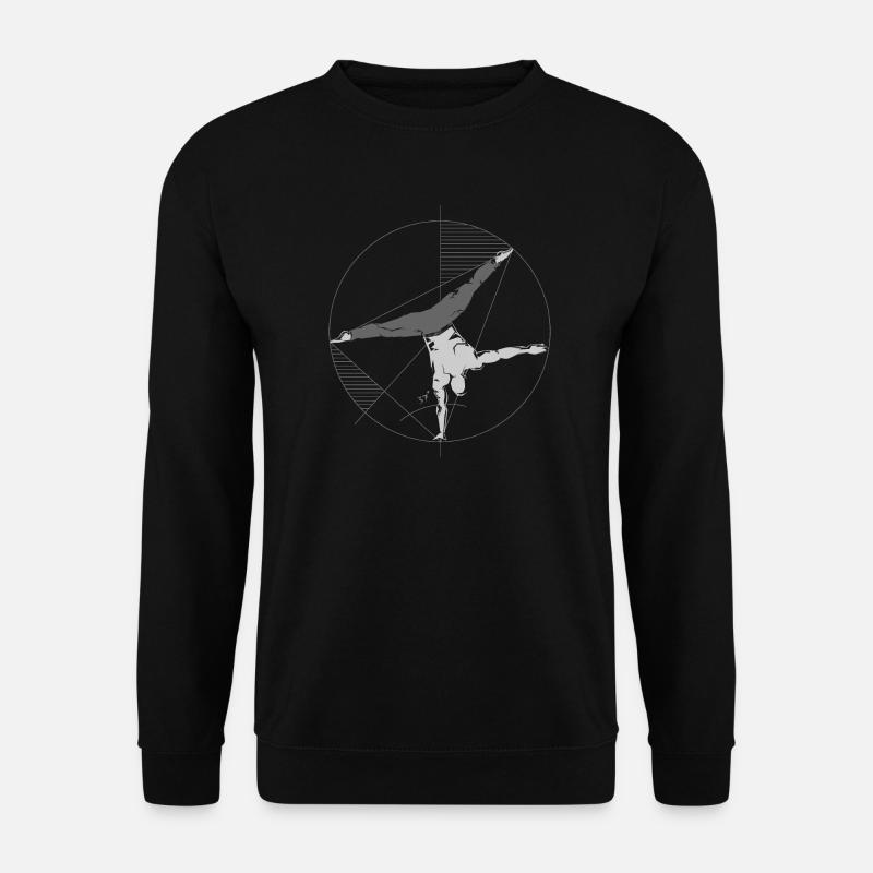 Handstand Balance Geometrie Logo Calisthenics icon - Unisex Pullover - Schwarz