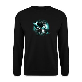 Orca - Unisex Pullover - Schwarz - Vorne - Alina (178cm) & Michal (187cm)