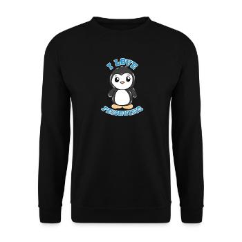 manchot - Sweat-shirt Unisexe - noir - Devant - Alina (178cm) & Michal (187cm)