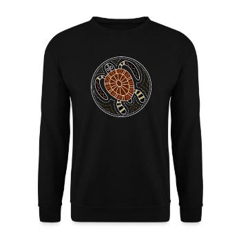 turtle - Unisex Pullover - Schwarz - Vorne - Alina (178cm) & Michal (187cm)