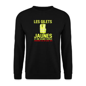 Yellow Comfort Vestfor families - Unisex Sweatshirt - black - Front - Alina (178cm) & Michal (187cm)