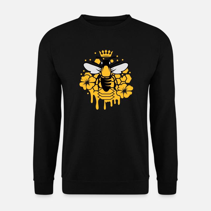 Une abeille avec une couronne - Sweat-shirt Unisexe - noir