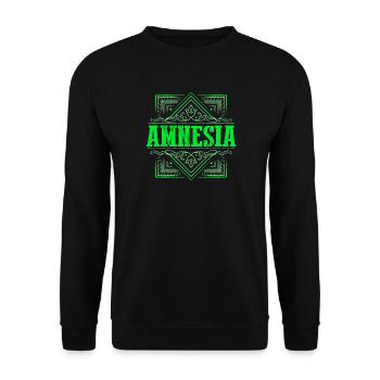Amnesia Weed THC Kush CBD - Unisex Sweatshirt - black - Front - Alina (178cm) & Michal (187cm)