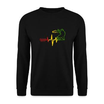 Reggae Löwe Rhythmus Icon - Unisex Pullover - Schwarz - Vorne - Alina (178cm) & Michal (187cm)
