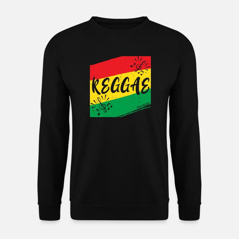Regenbogenmusik mit Notenprint - Unisex Pullover - Schwarz