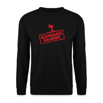 Schwarze Piste Schwarzfahrer Skifahrer Skifahren - Unisex Pullover - Schwarz - Vorne - Alina (178cm) & Michal (187cm)