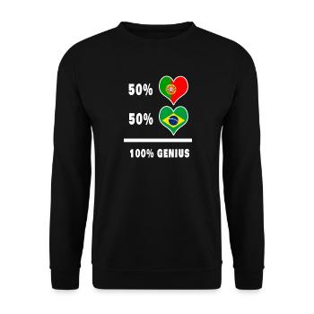 Portugal and Brazil Ingenious / Gift - Unisex Sweatshirt - black - Front - Alina (178cm) & Michal (187cm)
