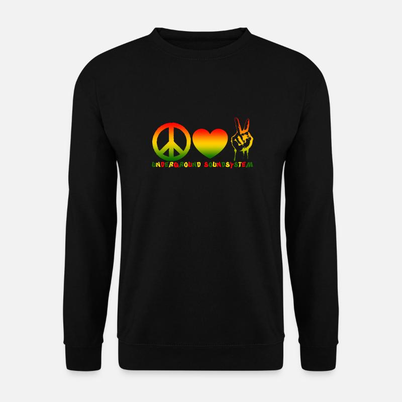 Peace Love Klangsystem - Unisex Pullover - Schwarz
