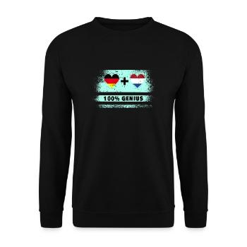 Germany and Netherlands 100% brilliant / Gift - Unisex Sweatshirt - black - Front - Alina (178cm) & Michal (187cm)