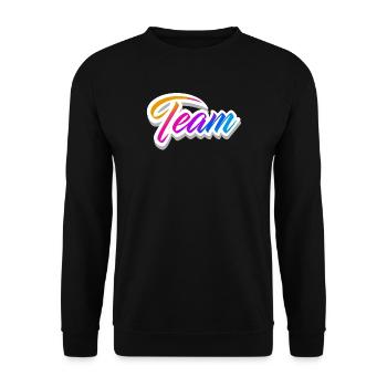 Team - Unisex Pullover - Schwarz - Vorne - Alina (178cm) & Michal (187cm)