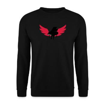 Piano / Klavier - Sweat-shirt Unisexe - noir - Devant - Alina (178cm) & Michal (187cm)