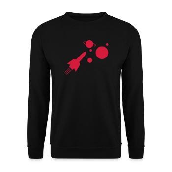 rocket - Unisex Sweatshirt - black - Front - Alina (178cm) & Michal (187cm)