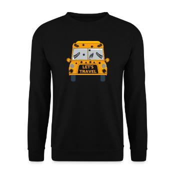 Reise Reisen Urlaub Weltreise Freiheit Backpacker - Unisex Pullover - Schwarz - Vorne - Alina (178cm) & Michal (187cm)