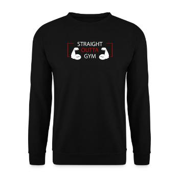 Training Fitness Muskeln Gym Hanteln HIIT Sport Pu - Unisex Pullover - Schwarz - Vorne - Alina (178cm) & Michal (187cm)