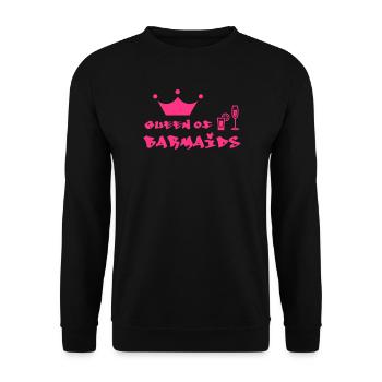 Queen of Barmaids - Sweat-shirt Unisexe - noir - Devant - Alina (178cm) & Michal (187cm)