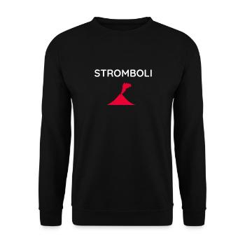Stromboli Souvenir T-Shirt - Sweat-shirt Unisexe - noir - Devant - Alina (178cm) & Michal (187cm)