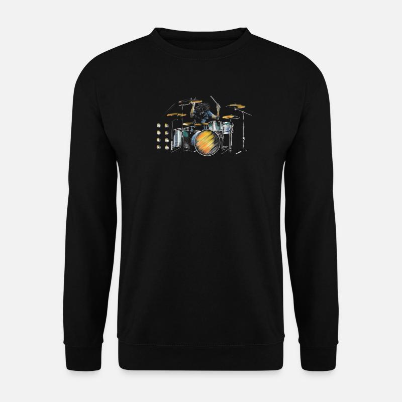 Schlagzeug - Unisex Pullover - Schwarz
